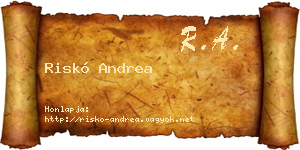 Riskó Andrea névjegykártya