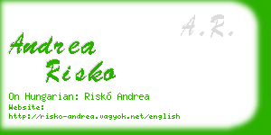 andrea risko business card