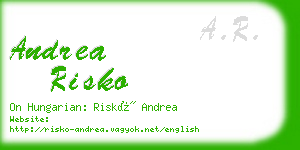 andrea risko business card